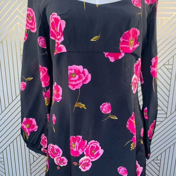 Intermix Bernice Floral Mini Dress in Black - Picture 4 of 12